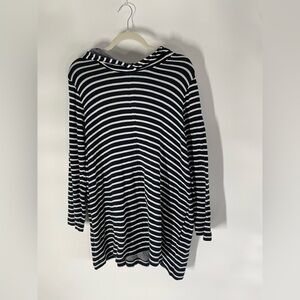 J. Jill Navy and White Striped Top